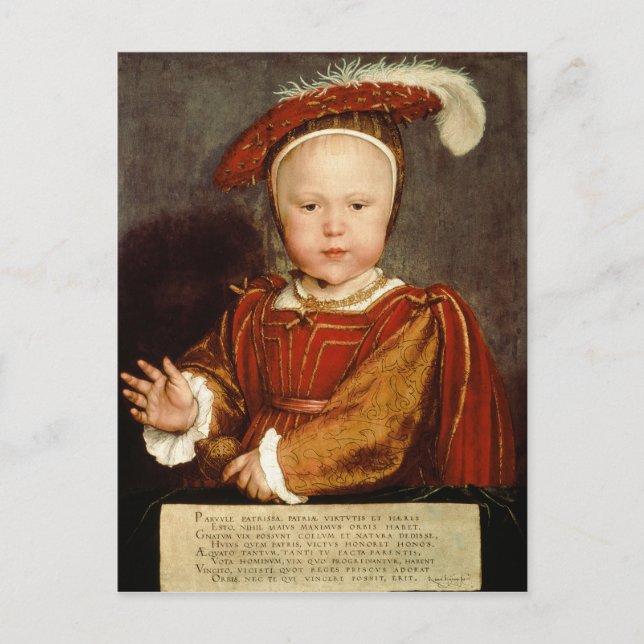 Portrait of Edward VI as a child, c.1538 Postcard (Front)