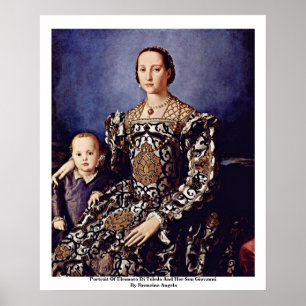 Portrait Of Eleonora Di Toledo  By Bronzino Angelo Poster