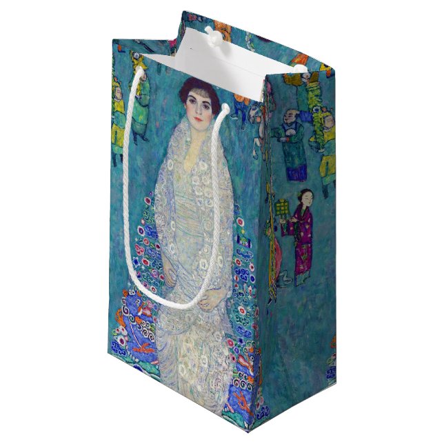 Portrait of Elisabeth Lederer, Gustav Klimt Small Gift Bag (Front Angled)
