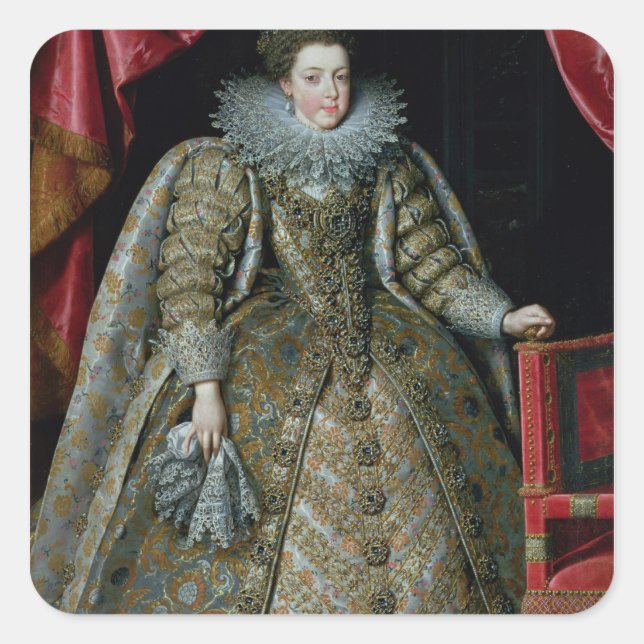 Portrait of Elisabeth of France  1615 Square Sticker (Front)