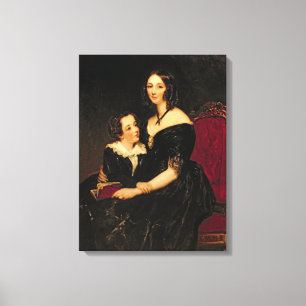 Portrait of Eliza Boardman and her son, Robert, 18 Canvas Print