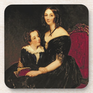 Portrait of Eliza Boardman and her son, Robert, 18 Coaster