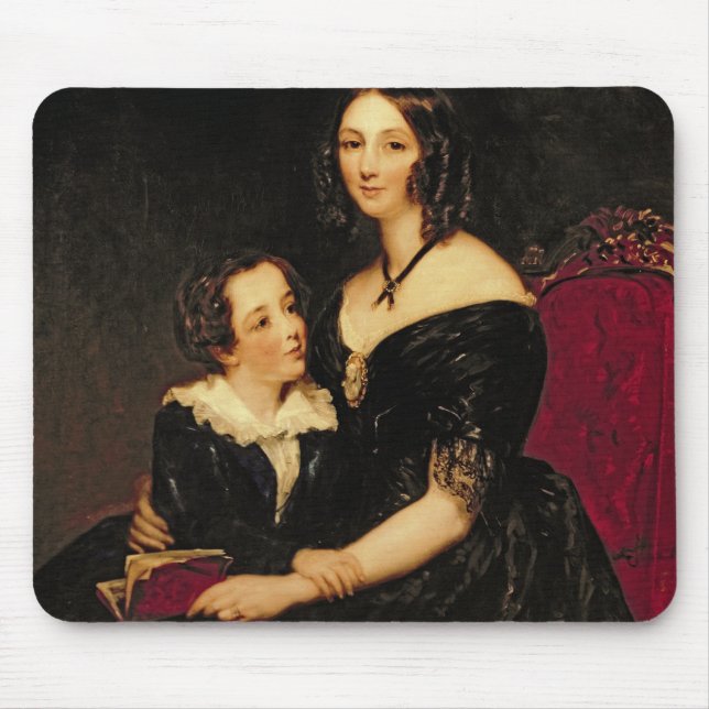 Portrait of Eliza Boardman and her son, Robert, 18 Mouse Mat (Front)