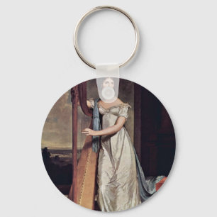 Portrait Of Eliza Ridgely (The Lady With The Harp) Key Ring