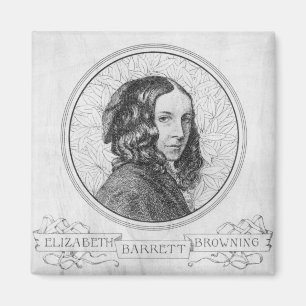 Portrait of Elizabeth Barrett Browning Magnet