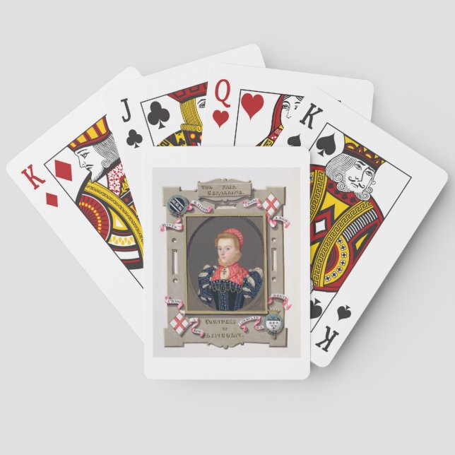 Portrait of Elizabeth Fitzgerald (c.1528-89) Count Playing Cards (Back)