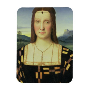 Portrait of Elizabeth Gonzaga, c.1504 (oil on pane Magnet