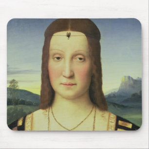 Portrait of Elizabeth Gonzaga, c.1504 (oil on pane Mouse Mat