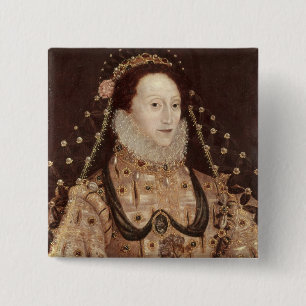 Portrait of Elizabeth I  c.1575-80 15 Cm Square Badge