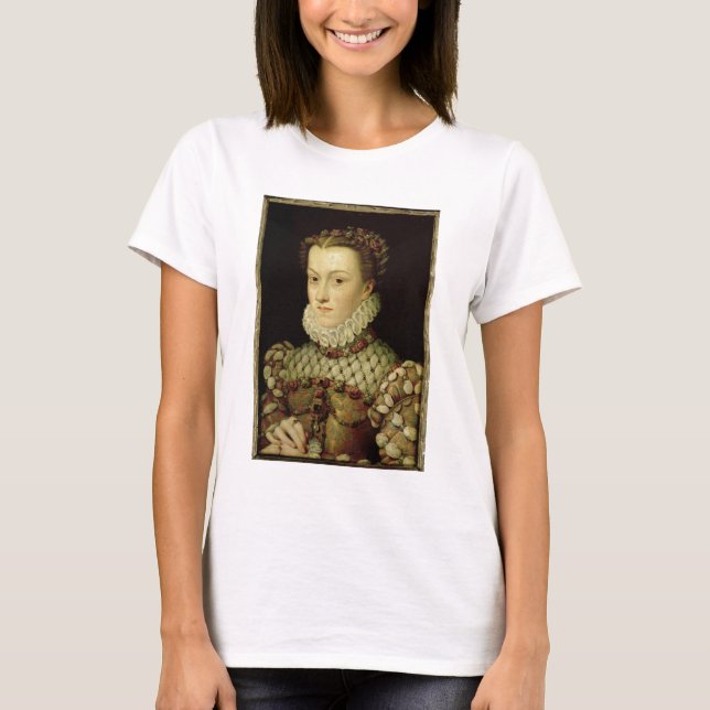 Portrait of Elizabeth of Austria (1554-92) Queen o T-Shirt (Front)