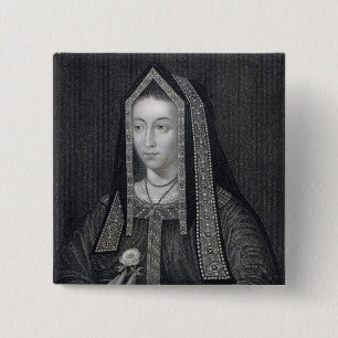 Portrait of Elizabeth of York 15 Cm Square Badge
