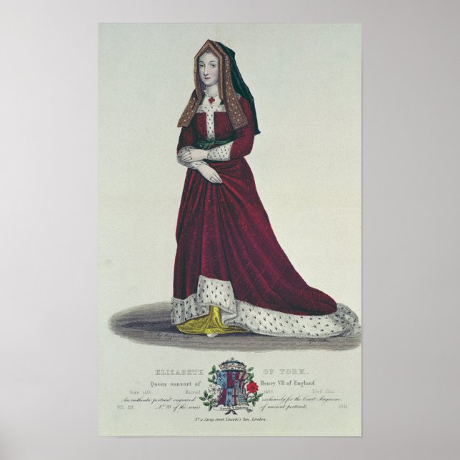 Portrait of Elizabeth of York, 1841 Poster (Front)