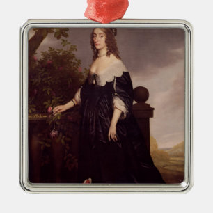 Portrait of Elizabeth, Queen of Bohemia Metal Tree Decoration