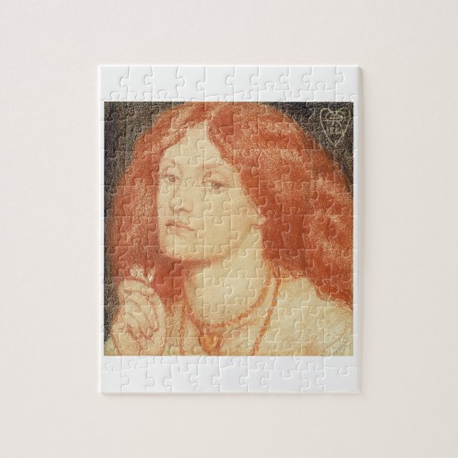 Portrait of Elizabeth Siddal (1834-62), 1860 (red Jigsaw Puzzle (Vertical)