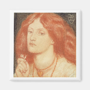 Portrait of Elizabeth Siddal (1834-62), 1860 (red Magnet