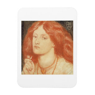 Portrait of Elizabeth Siddal (1834-62), 1860 (red Magnet