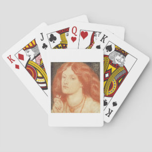 Portrait of Elizabeth Siddal (1834-62), 1860 (red Playing Cards
