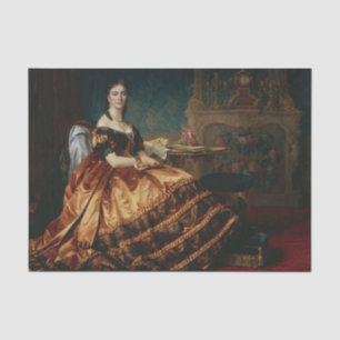 Portrait of Emilia Wlodkowska by Jozef Simmler Tissue Paper