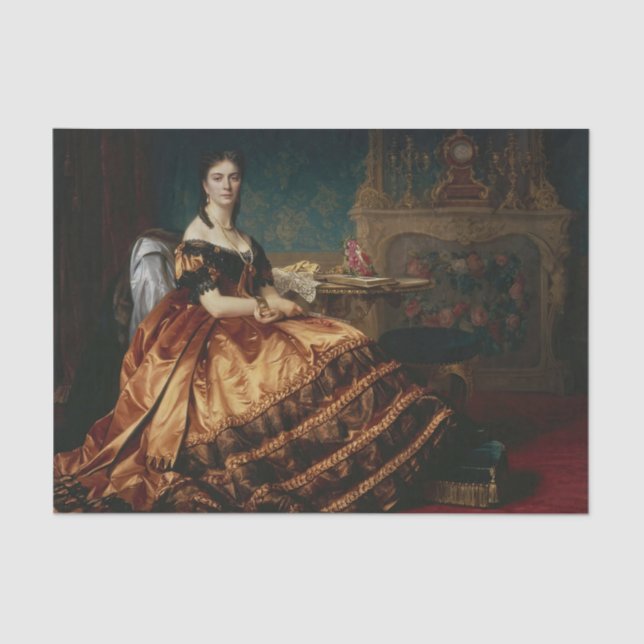 Portrait of Emilia Wlodkowska by Jozef Simmler Tissue Paper (Front)