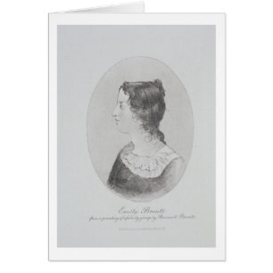 Portrait of Emily Bronte (1818-48) engraved by Wal