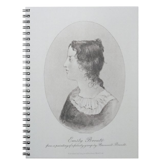 Portrait of Emily Bronte (1818-48) engraved by Wal Notebook (Front)