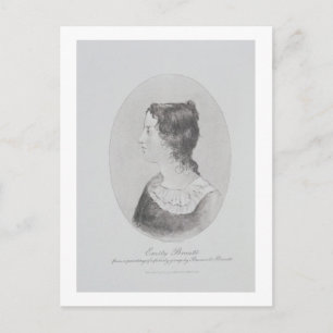 Portrait of Emily Bronte (1818-48) engraved by Wal Postcard