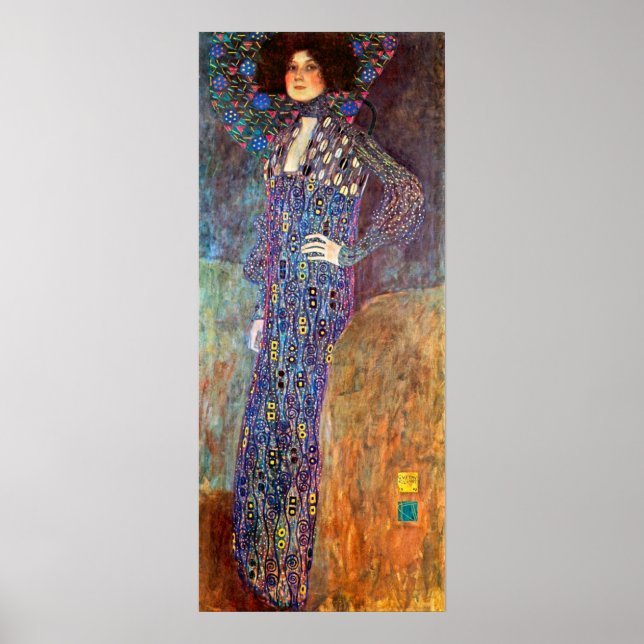 Portrait of Emily Floge by Gustav Klimt Poster (Front)