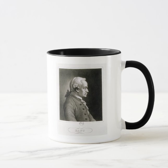 Portrait of Emmanuel Kant , German philosopher Mug (Right)