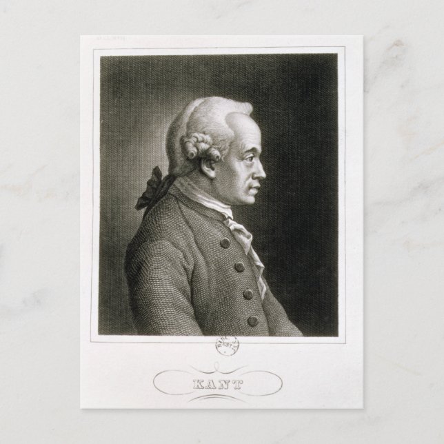 Portrait of Emmanuel Kant , German philosopher Postcard (Front)