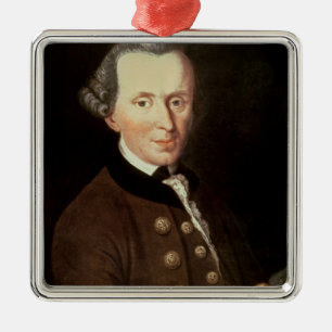 Portrait of Emmanuel Kant Metal Tree Decoration