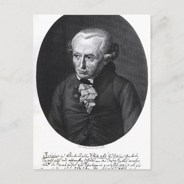 Portrait of Emmanuel Kant Postcard (Front)