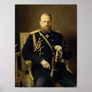 Portrait of Emperor Alexander III 1886 Poster