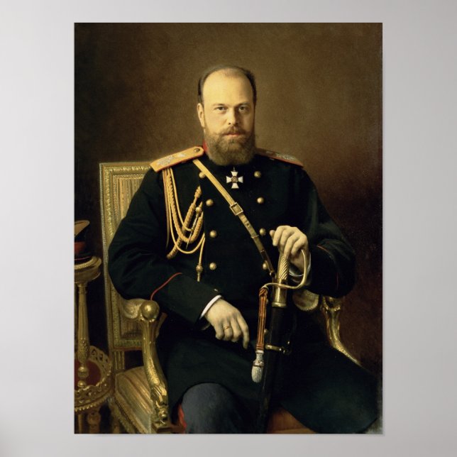 Portrait of Emperor Alexander III  1886 Poster (Front)