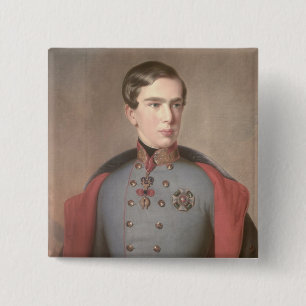 Portrait of Emperor Franz Joseph of Austria 15 Cm Square Badge