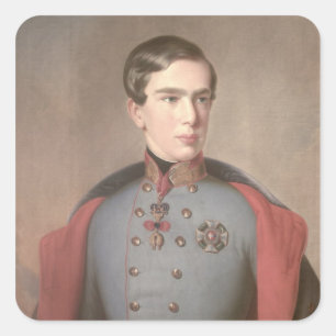 Portrait of Emperor Franz Joseph of Austria Square Sticker