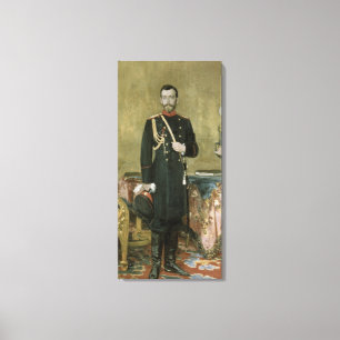 Portrait of Emperor Nicholas II 1895 Canvas Print
