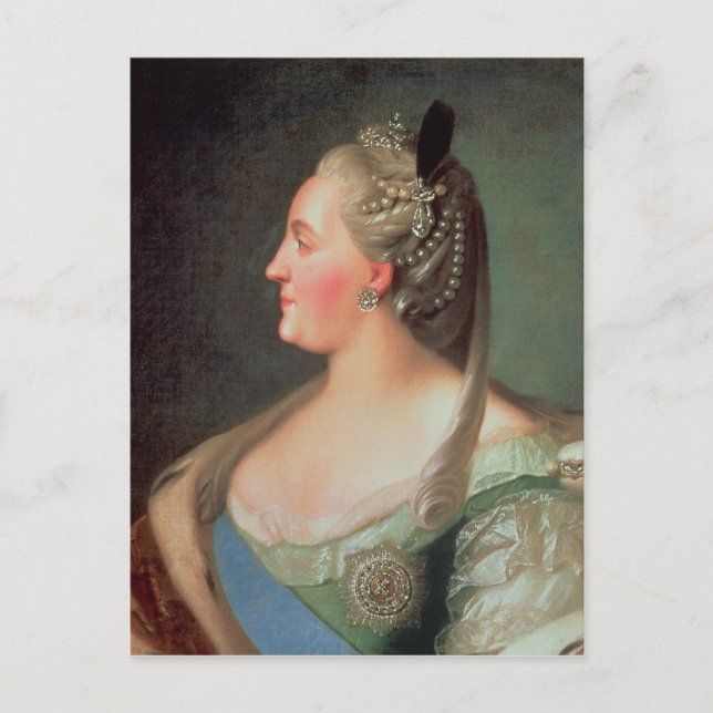 Portrait of Empress Catherine II the Great Postcard (Front)