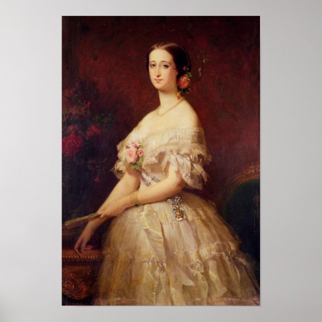 Portrait of Empress Eugenie  1854 Poster (Front)