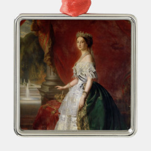 Portrait of Empress Eugenie of France Metal Tree Decoration