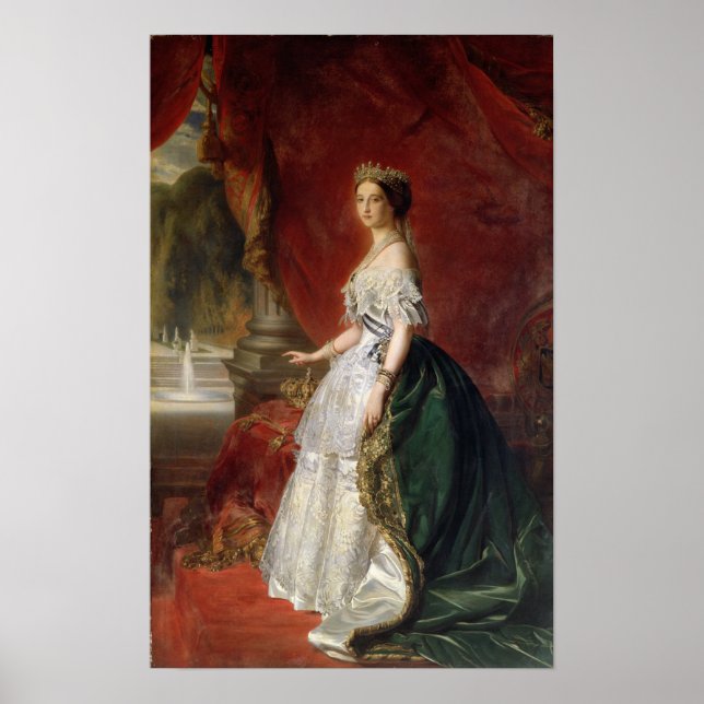 Portrait of Empress Eugenie of France Poster (Front)