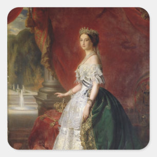 Portrait of Empress Eugenie of France Square Sticker