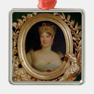 Portrait of Empress Marie-Louise of Austria Metal Tree Decoration