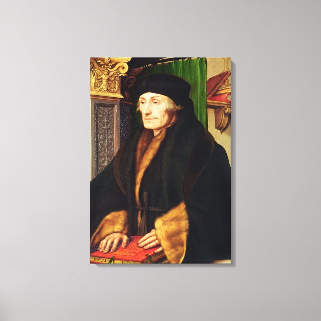 Portrait of Erasmus, 1523 Canvas Print (Front)