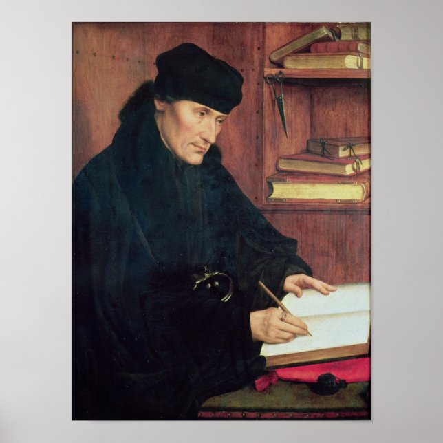 Portrait of Erasmus of Rotterdam Poster (Front)