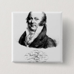 Portrait of Etienne Geoffroy Saint-Hilaire 15 Cm Square Badge