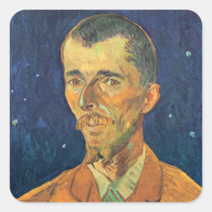 Portrait of Eugene Boch by Vincent van Gogh Square Sticker