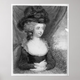 Portrait of Fanny Burney   pub. by Henry Poster