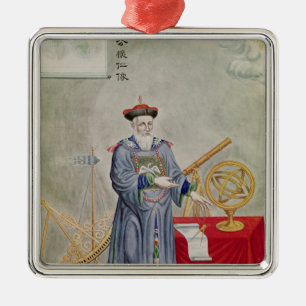 Portrait of Father Ferdinand Verbiest Metal Tree Decoration