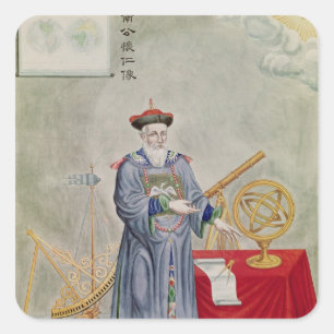 Portrait of Father Ferdinand Verbiest Square Sticker