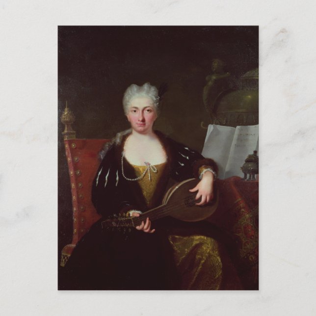 Portrait of Faustina Bordoni, Handel's singer Postcard (Front)